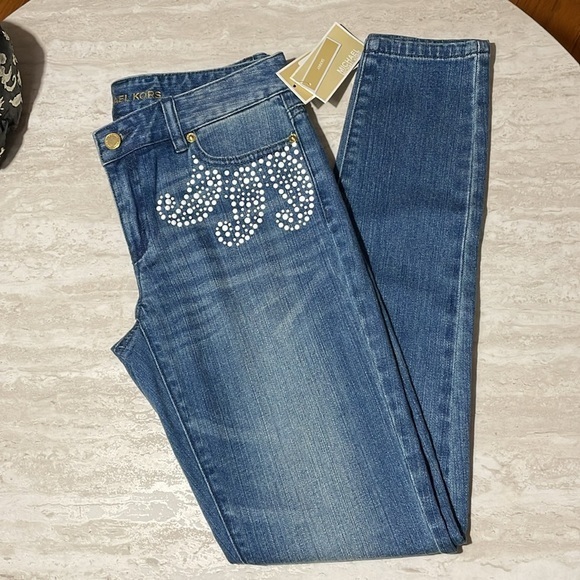 MICHAEL Michael Kors Denim - NWT Rare Micheal Kors Embroidered Skinny Jeans *4